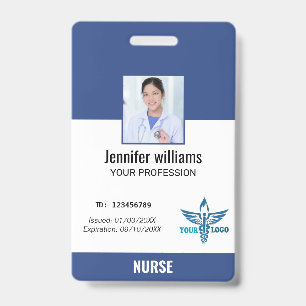 Personalised Hospital Employee Logo & Photo ID Badge