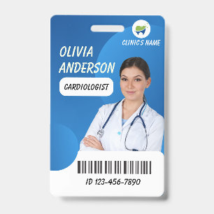 Personalised Hospital Employee Logo & Photo ID  Badge
