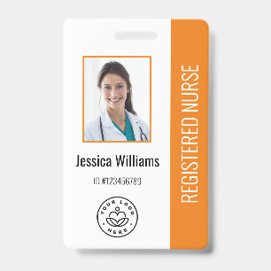 Personalised Hospital Employee Logo & Photo ID Badge