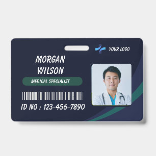 Personalised Hospital Employee Logo & Photo ID  Badge