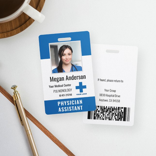 Personalised Hospital Employee Logo & Photo ID Badge (Creator Uploaded)