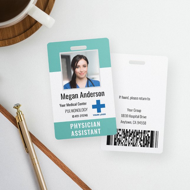 Personalised Hospital Employee Logo & Photo ID Badge (Creator Uploaded)