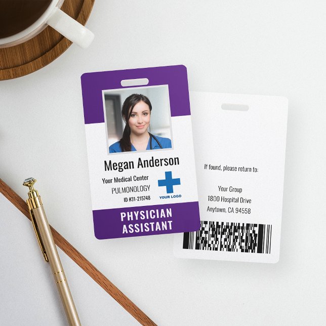 Personalised Hospital Employee Logo & Photo ID Badge (Creator Uploaded)