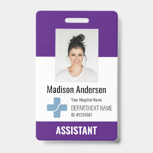 Personalised Hospital Employee Logo & Photo ID Badge