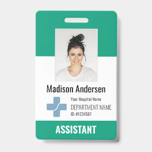 Personalised Hospital Employee Logo & Photo ID Badge