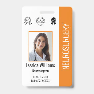 Personalised Hospital Employee Logo & Photo ID  Badge