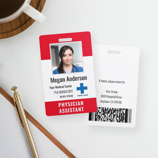 Personalised Hospital Employee Logo & Photo ID ID Badge (Creator Uploaded)