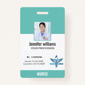 Personalised Hospital Employee Logo & Photo ID ID Badge