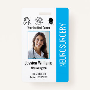 Personalised Hospital Employee Logo & Photo ID ID Badge