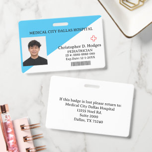 Personalised Hospital Employee Photo ID Badge