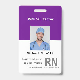 Personalised Hospital Employee Photo ID Badge