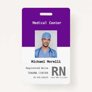 Personalised Hospital Employee Photo ID Badge