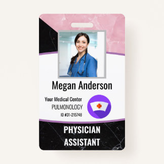 Personalised Hospital Marble Employee Photo ID ID Badge