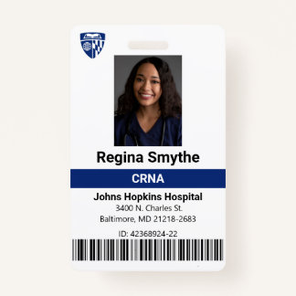 Personalised Hospital Medical ID Badge Template