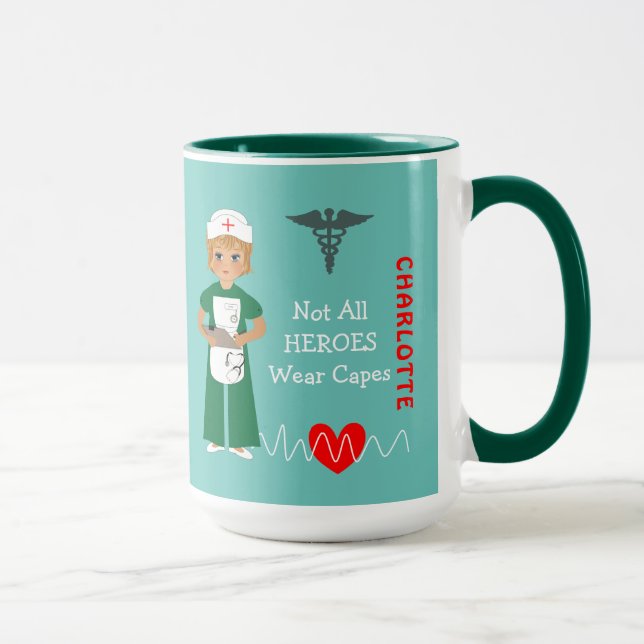 Personalised Hospital Nurse Thank You Appreciation Mug (Right)
