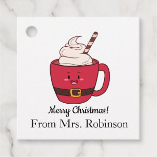 Personalised Hot Chocolate Christmas Favour Tag