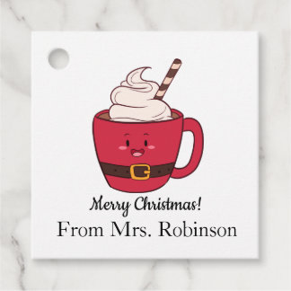 Personalised Hot Chocolate Christmas Favour Tag