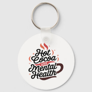 Personalised Hot Cocoa & Mental Health Key Ring