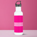 Personalised Hot Pink and Pink<br><div class="desc">This is a stylish, chic, personalised, design. It is in trending hot pink and pink with space for you to add your name in stylish typography. It would make an ideal personalised gift or as a stylish, new water bottle, for yourself. To personalise, simply add your name in the personalise...</div>