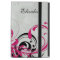 Personalised Hot Pink Black Floral iPad Mini Folio