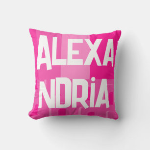 Personalised Hot Pink Cushion