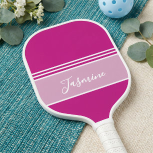 Personalised Hot Pink Custom Name Pickleball Paddle