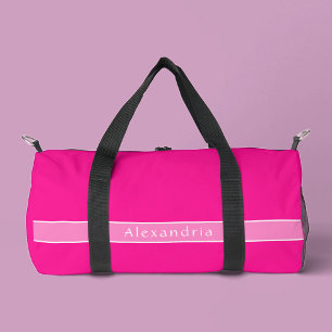 Personalised Hot Pink Gym Duffle Bag