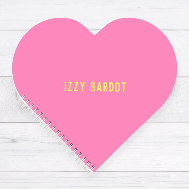 Personalised Hot Pink Heart Notebook (Creator Uploaded)