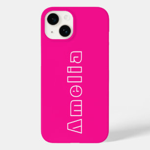 Personalised Hot Pink Monogram Name  Case-Mate iPhone 14 Case