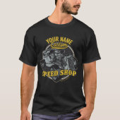 Personalised Hot Rod Speed Shop Racing Garage T-Shirt (Front)
