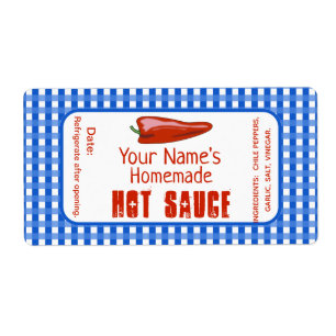 Personalised Hot Sauce Labels Custom Homemade Food