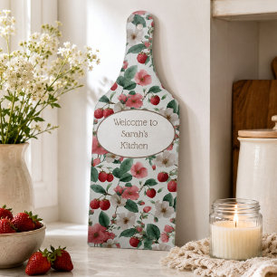 Personalised Housewarming Gift Floral Berry Cutting Board