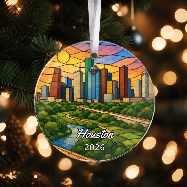 Personalised Houston Acrylic Ornament, Custom Texa Ornament (Creator Uploaded)