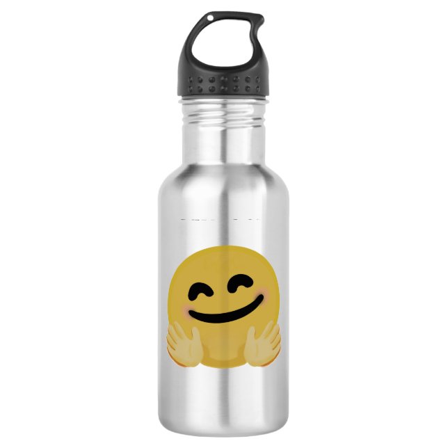Personalised "Hug Emoji" Stainless Water Bottle (Front)