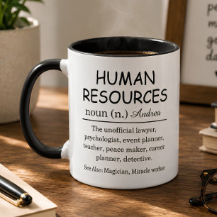 Personalised Human Resources Definition Funny HR Mug