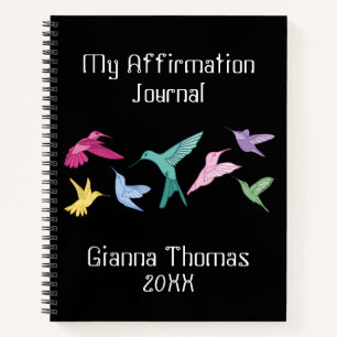 Personalised Hummingbird Affirmation Journal