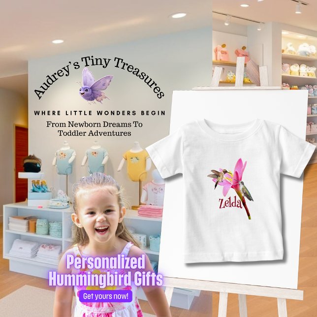 Personalised Hummingbird Baby T-Shirt (Creator Uploaded)