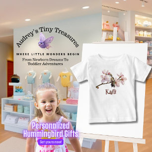Personalised Hummingbird Baby T-Shirt