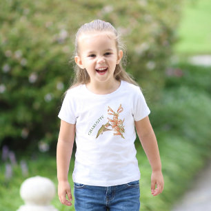Personalised Hummingbird Cottagecore Wildflower Toddler T-Shirt