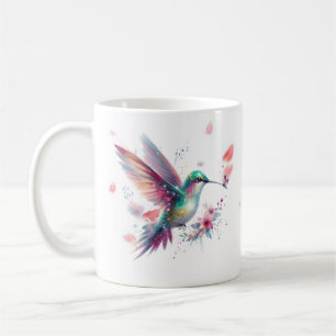 Personalised Hummingbird Floral Serving Mug