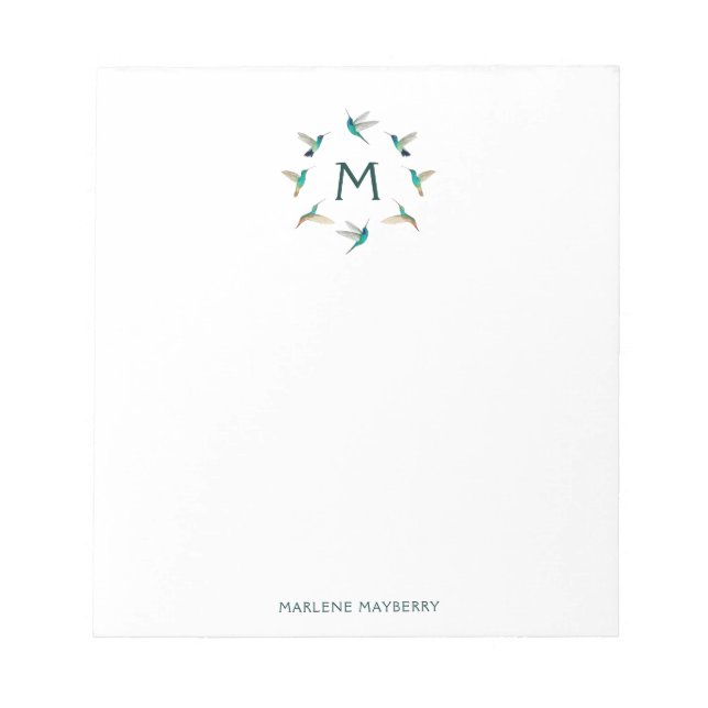 Personalised Hummingbird Notepad (Front)
