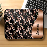 Personalised Hummingbird Pattern Rose Gold Black