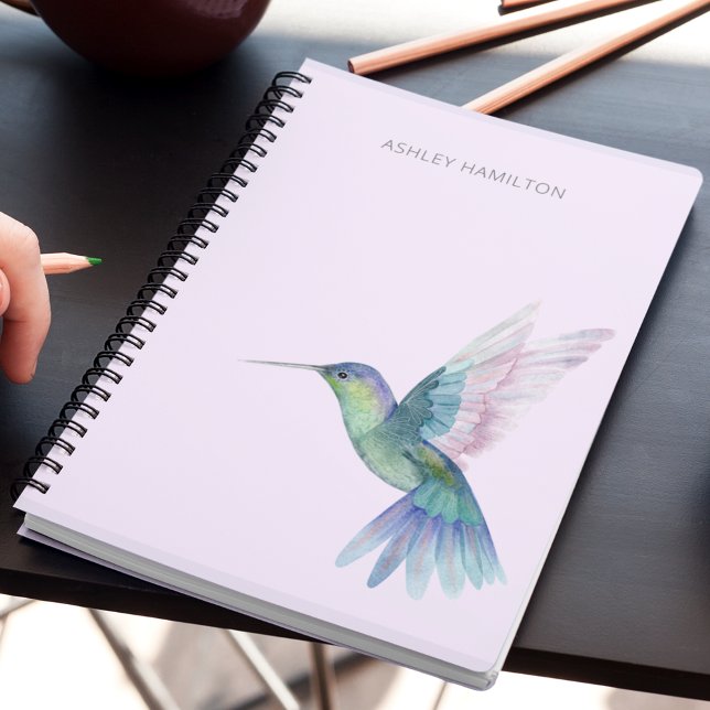 Personalised Hummingbird Watercolor Notebook (Creator Uploaded)