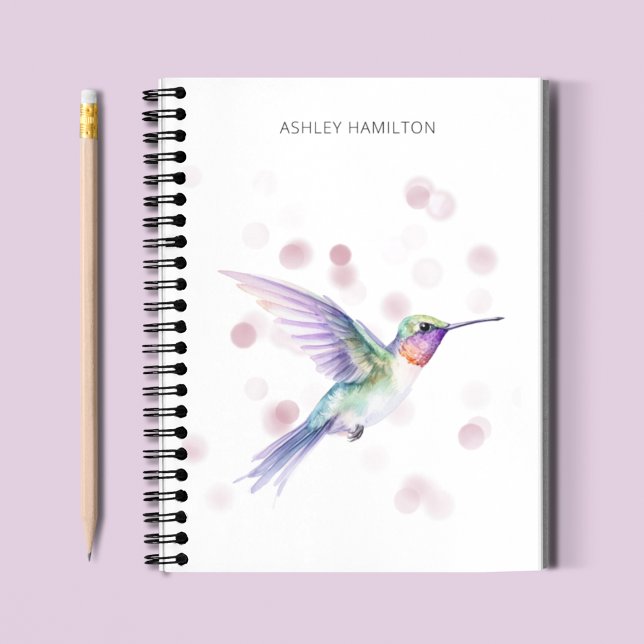 Personalised Hummingbird Watercolor Notebook (Creator Uploaded)