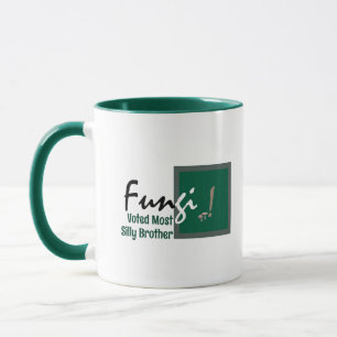 Personalised Humourous Brother, Fungus Mushroom Pu Mug