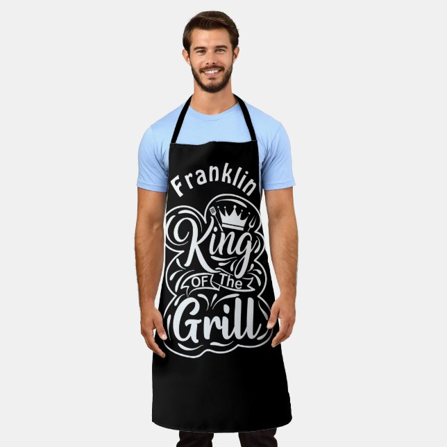 Personalised Humourous Fathers Day BBQ Chef  Apron (Worn)