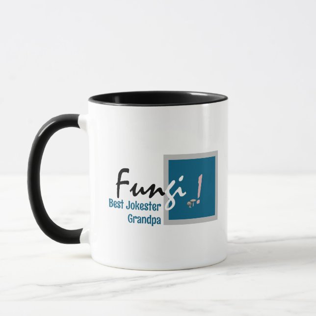 Personalised Humourous Fun Man, Pun Typography Art Mug (Left)