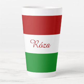 Personalised Hungarian Flag Latte Mug