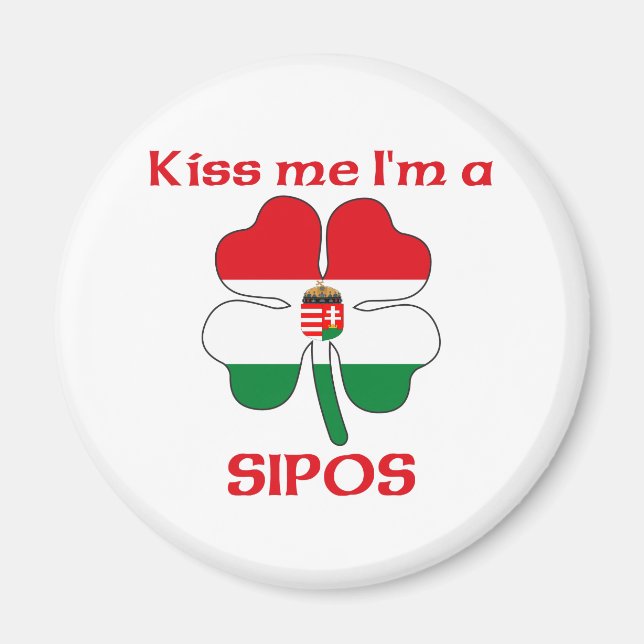 Personalised Hungarian Kiss Me I'm Sipos Magnet (Front)