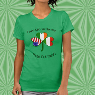 Personalised Hungary Ireland USA Shamrock Women’s T-Shirt